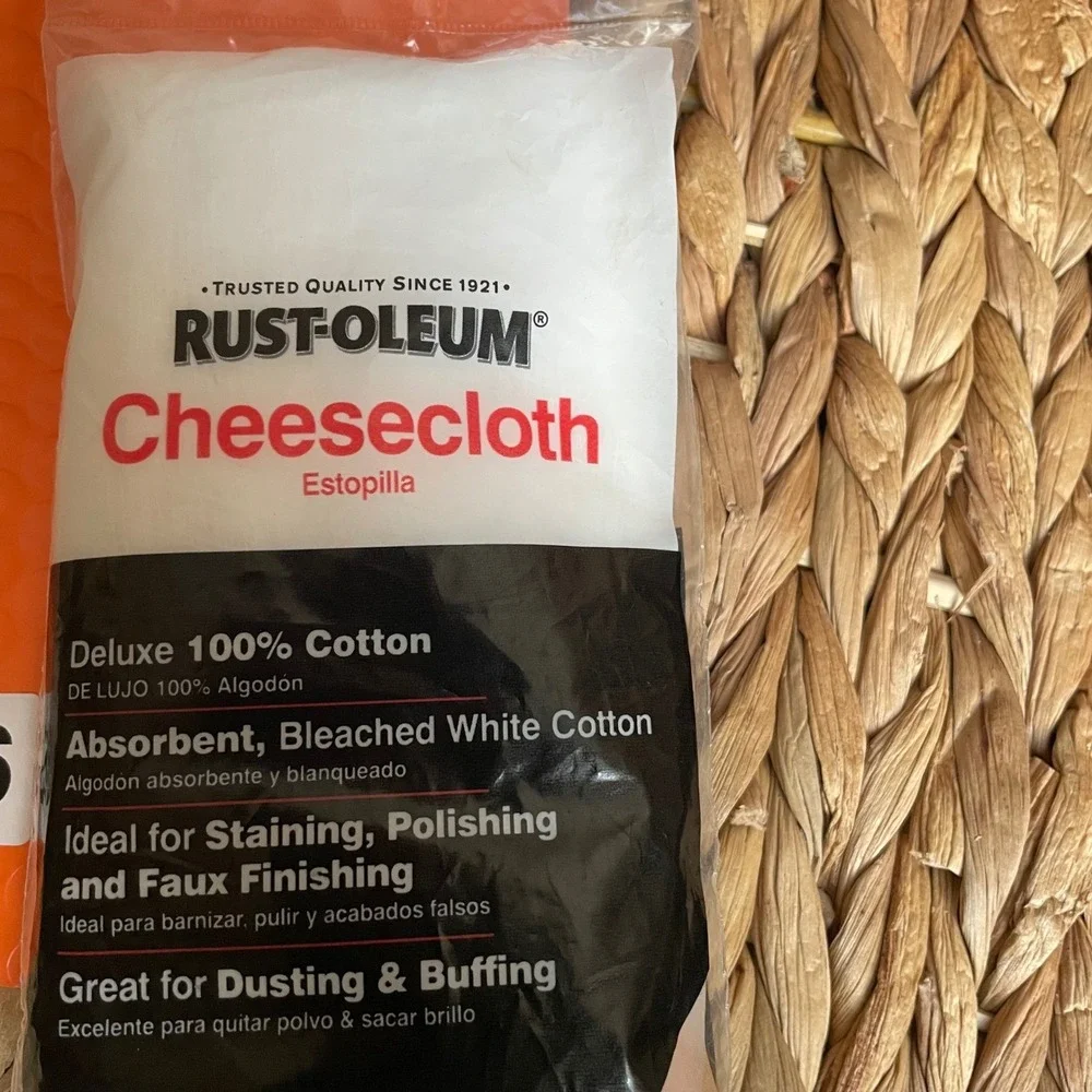 ✅ Rust-Oleum Cheesecloth 100% Cotton Bleached White 2 Sq Yds Staining #️⃣0666